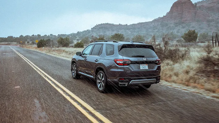 The Honda logo displayed at a dealership. Honda is a Japanese multinational automotive manufacturing company (Igor Golovniov/SOPA Images/LightRocket via Getty Images / Getty Images).