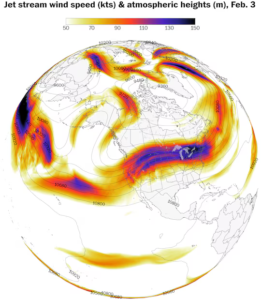 Jet Stream Brings Milder Air Across the U.S. This Week 🌬️🌡️A strong jet stream from the Pacific will usher in milder air, bringing warmer temperatures to the U.S. over the next week. (Source: Ben Noll / ECMWF)