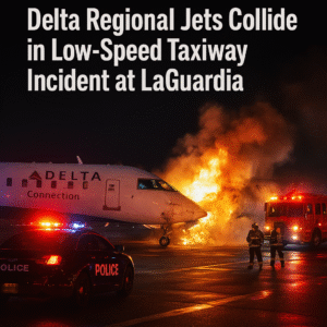 Delta Regional Jets Collide in Low-Speed Taxiway Incident at LaGuardia