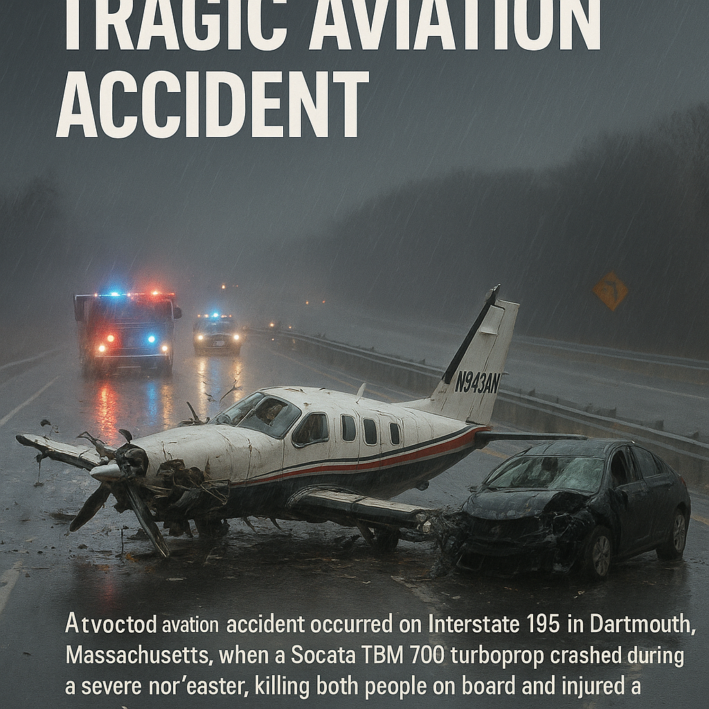 Fatal Plane Crash on I-195 Dartmouth Kills Two During Nor’easter Storm