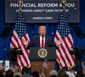 Trump proposes capping credit card interest at 10% for one year, sparking debate over benefits for consumers versus risks to credit access.